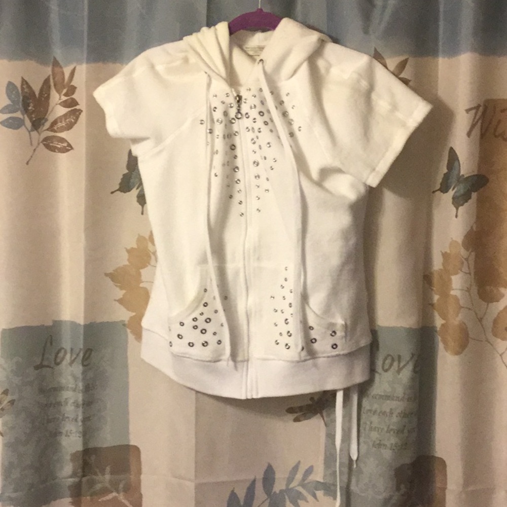 Boston Proper Capri set with Grommet detailed coat